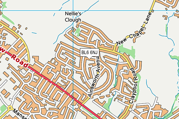 BL6 6NJ map - OS VectorMap District (Ordnance Survey)