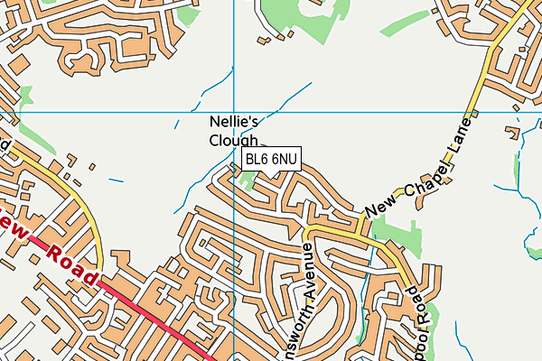 BL6 6NU map - OS VectorMap District (Ordnance Survey)