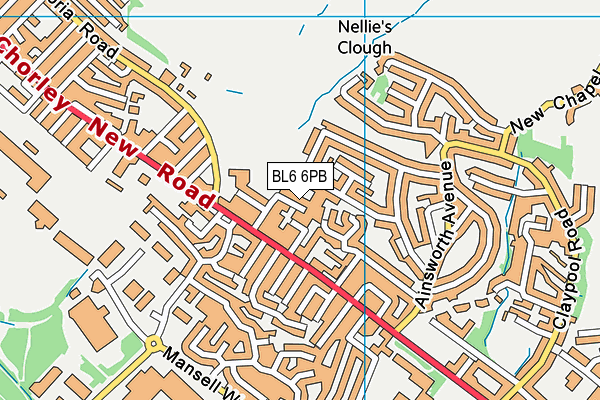 BL6 6PB map - OS VectorMap District (Ordnance Survey)