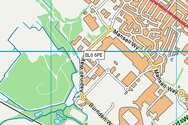 BL6 6PE map - OS VectorMap District (Ordnance Survey)