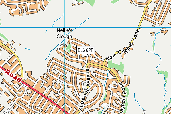 BL6 6PF map - OS VectorMap District (Ordnance Survey)