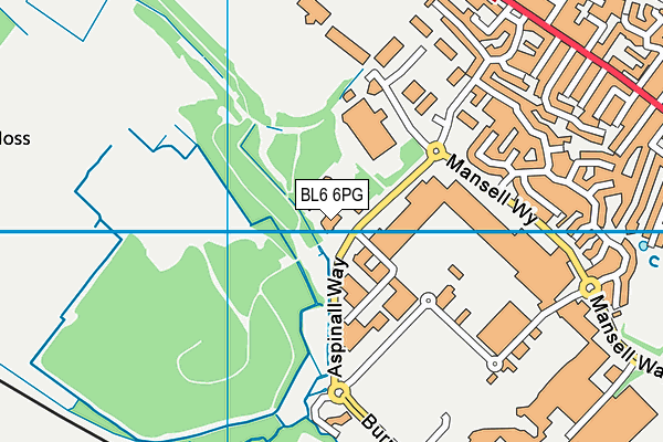 BL6 6PG map - OS VectorMap District (Ordnance Survey)