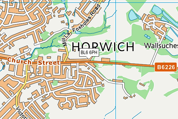 BL6 6PH map - OS VectorMap District (Ordnance Survey)