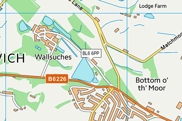 BL6 6PP map - OS VectorMap District (Ordnance Survey)