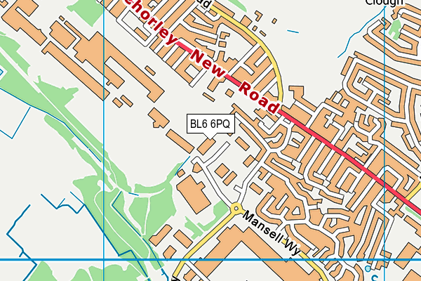BL6 6PQ map - OS VectorMap District (Ordnance Survey)