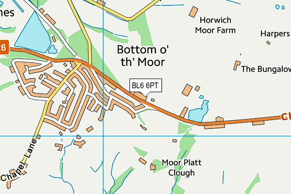 BL6 6PT map - OS VectorMap District (Ordnance Survey)