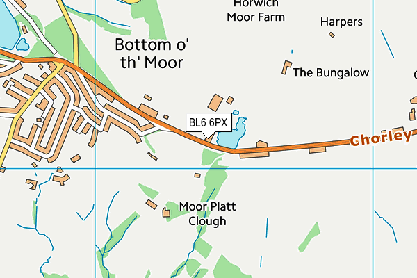 BL6 6PX map - OS VectorMap District (Ordnance Survey)