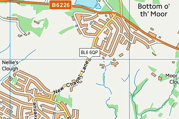 BL6 6QP map - OS VectorMap District (Ordnance Survey)