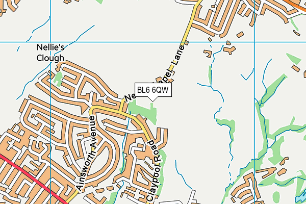 BL6 6QW map - OS VectorMap District (Ordnance Survey)