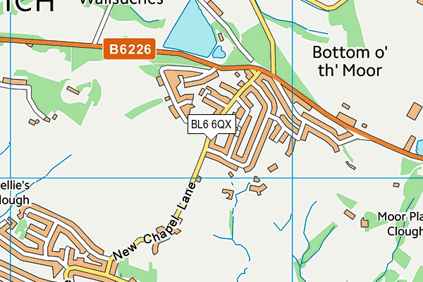 BL6 6QX map - OS VectorMap District (Ordnance Survey)