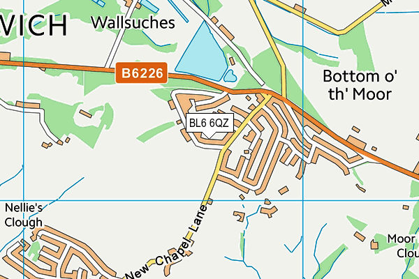 BL6 6QZ map - OS VectorMap District (Ordnance Survey)