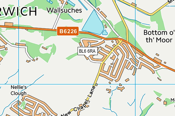 BL6 6RA map - OS VectorMap District (Ordnance Survey)