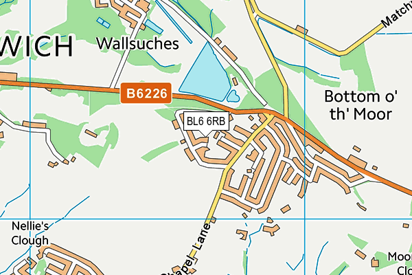 BL6 6RB map - OS VectorMap District (Ordnance Survey)