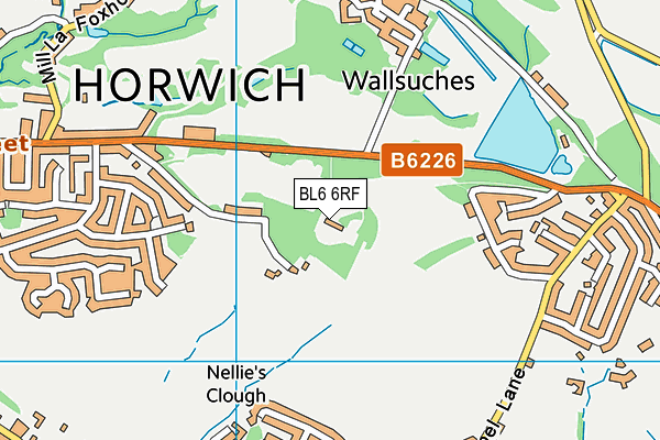 BL6 6RF map - OS VectorMap District (Ordnance Survey)