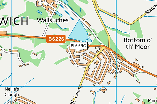 BL6 6RG map - OS VectorMap District (Ordnance Survey)