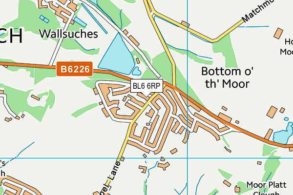 BL6 6RP map - OS VectorMap District (Ordnance Survey)