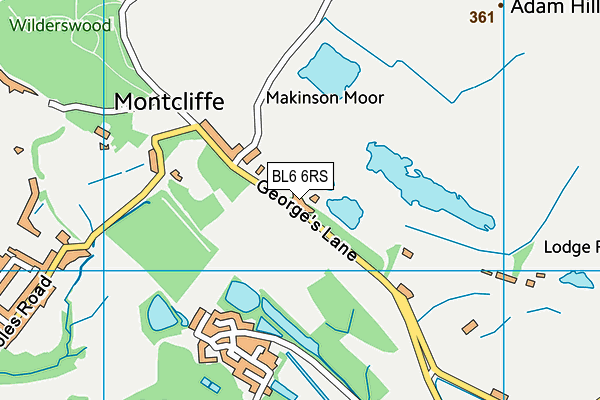 BL6 6RS map - OS VectorMap District (Ordnance Survey)