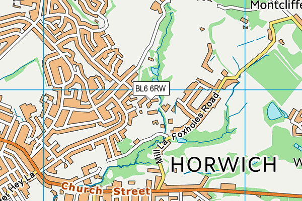 BL6 6RW map - OS VectorMap District (Ordnance Survey)