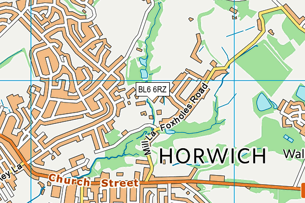 BL6 6RZ map - OS VectorMap District (Ordnance Survey)