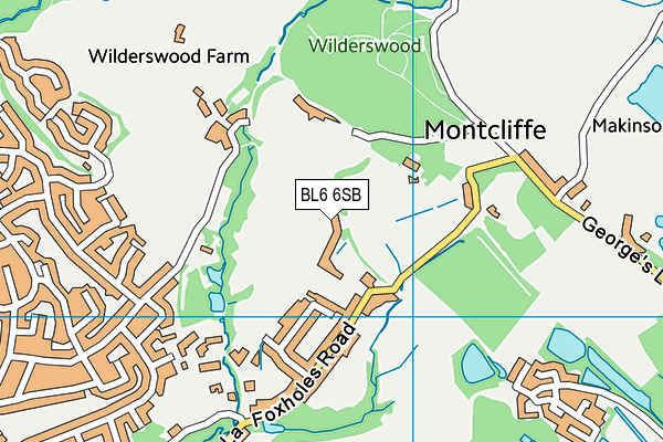 BL6 6SB map - OS VectorMap District (Ordnance Survey)