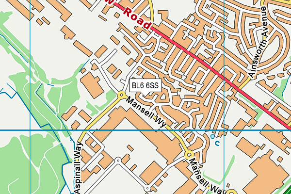 BL6 6SS map - OS VectorMap District (Ordnance Survey)