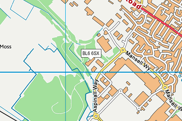 BL6 6SX map - OS VectorMap District (Ordnance Survey)