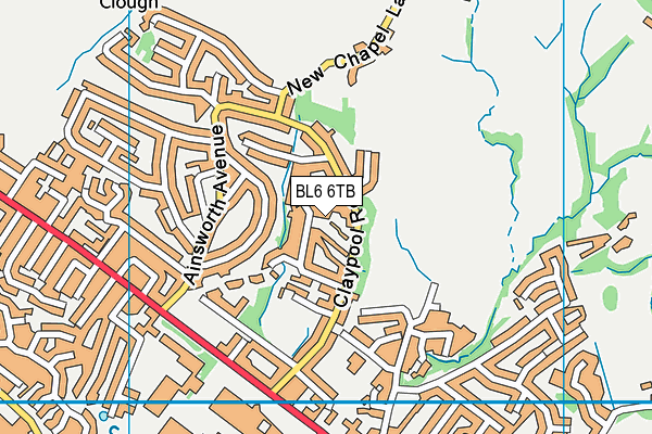 BL6 6TB map - OS VectorMap District (Ordnance Survey)