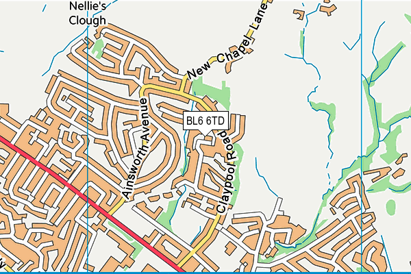 BL6 6TD map - OS VectorMap District (Ordnance Survey)