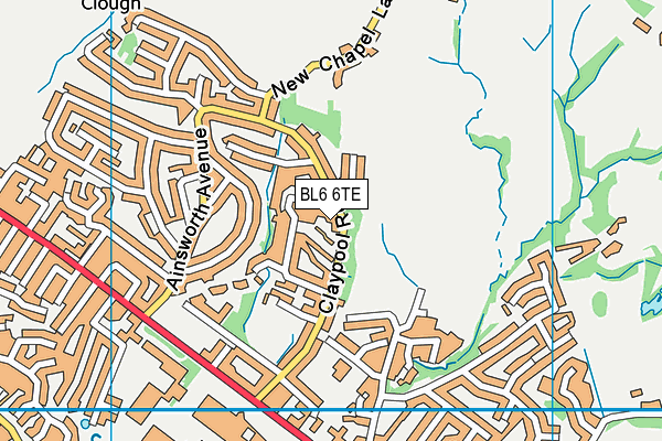 BL6 6TE map - OS VectorMap District (Ordnance Survey)