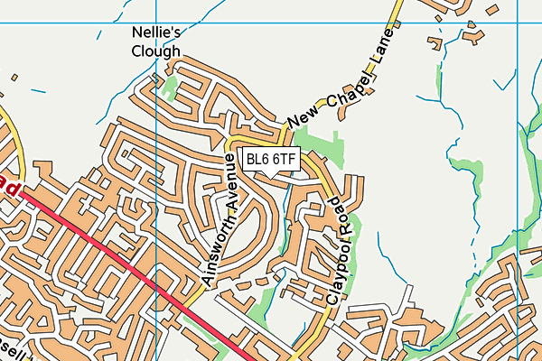 BL6 6TF map - OS VectorMap District (Ordnance Survey)
