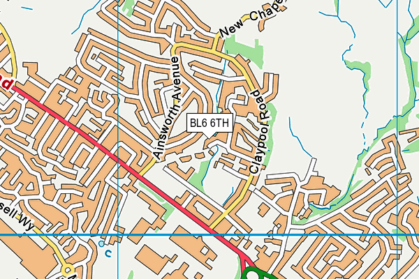 BL6 6TH map - OS VectorMap District (Ordnance Survey)