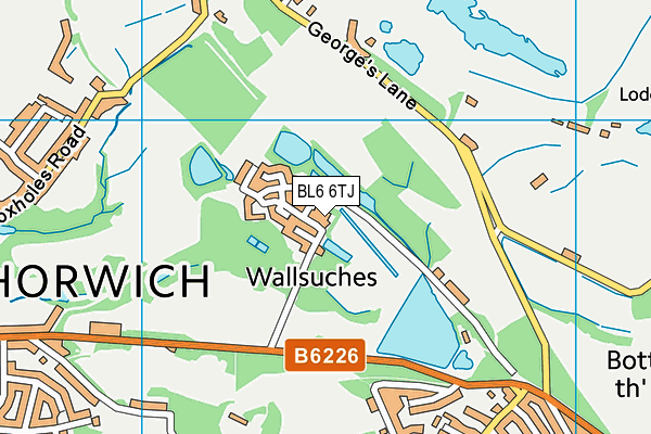 BL6 6TJ map - OS VectorMap District (Ordnance Survey)