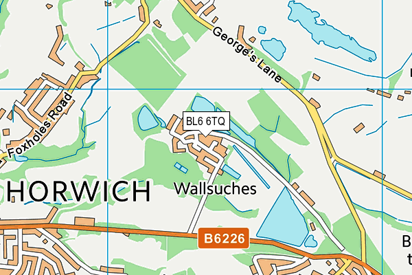 BL6 6TQ map - OS VectorMap District (Ordnance Survey)