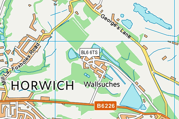 BL6 6TS map - OS VectorMap District (Ordnance Survey)