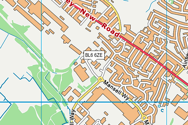 BL6 6ZE map - OS VectorMap District (Ordnance Survey)