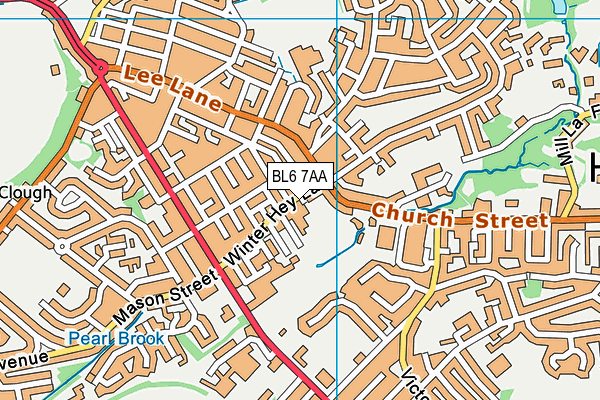 BL6 7AA map - OS VectorMap District (Ordnance Survey)