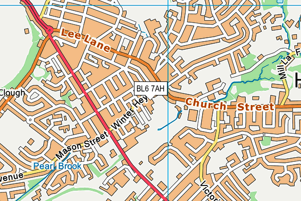 BL6 7AH map - OS VectorMap District (Ordnance Survey)