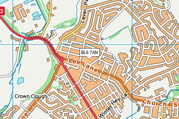 BL6 7AN map - OS VectorMap District (Ordnance Survey)