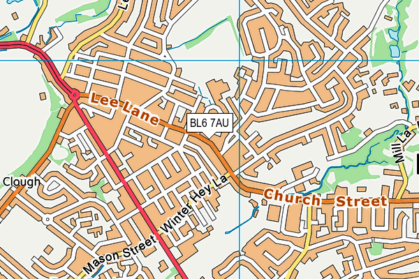 BL6 7AU map - OS VectorMap District (Ordnance Survey)