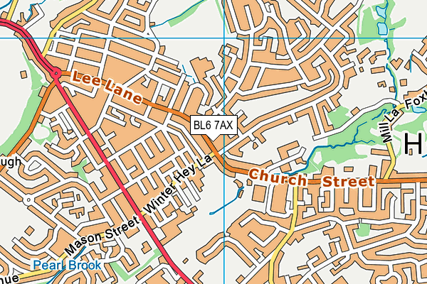 BL6 7AX map - OS VectorMap District (Ordnance Survey)