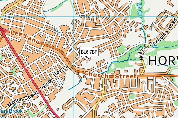 BL6 7BF map - OS VectorMap District (Ordnance Survey)