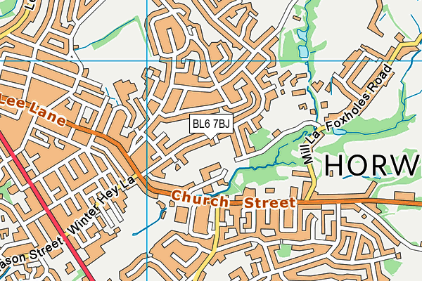 BL6 7BJ map - OS VectorMap District (Ordnance Survey)