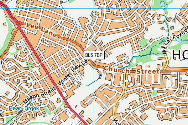 BL6 7BP map - OS VectorMap District (Ordnance Survey)