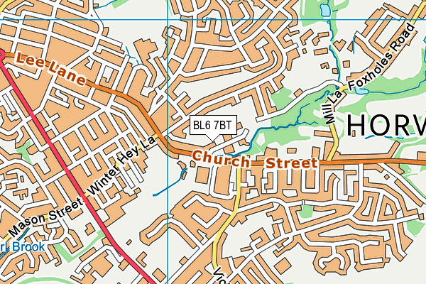 BL6 7BT map - OS VectorMap District (Ordnance Survey)