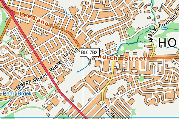 BL6 7BX map - OS VectorMap District (Ordnance Survey)