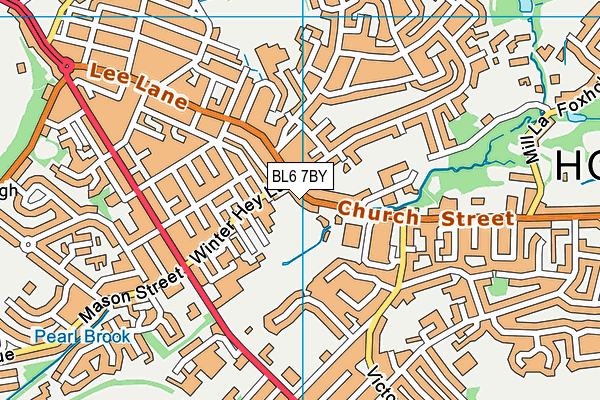 BL6 7BY map - OS VectorMap District (Ordnance Survey)