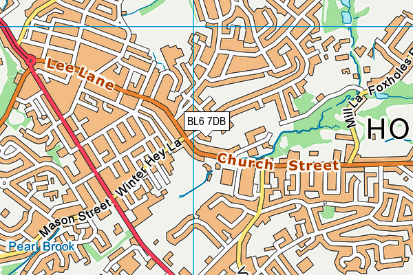 BL6 7DB map - OS VectorMap District (Ordnance Survey)