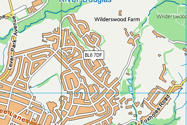 BL6 7DF map - OS VectorMap District (Ordnance Survey)