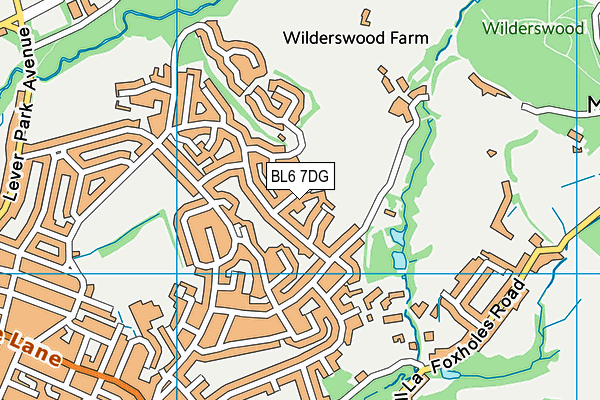 BL6 7DG map - OS VectorMap District (Ordnance Survey)