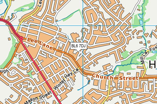 BL6 7DJ map - OS VectorMap District (Ordnance Survey)